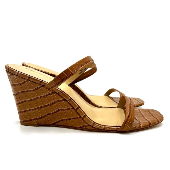 NWOB Reformation June Leather Wedge Sandal - Picture 2 of 9